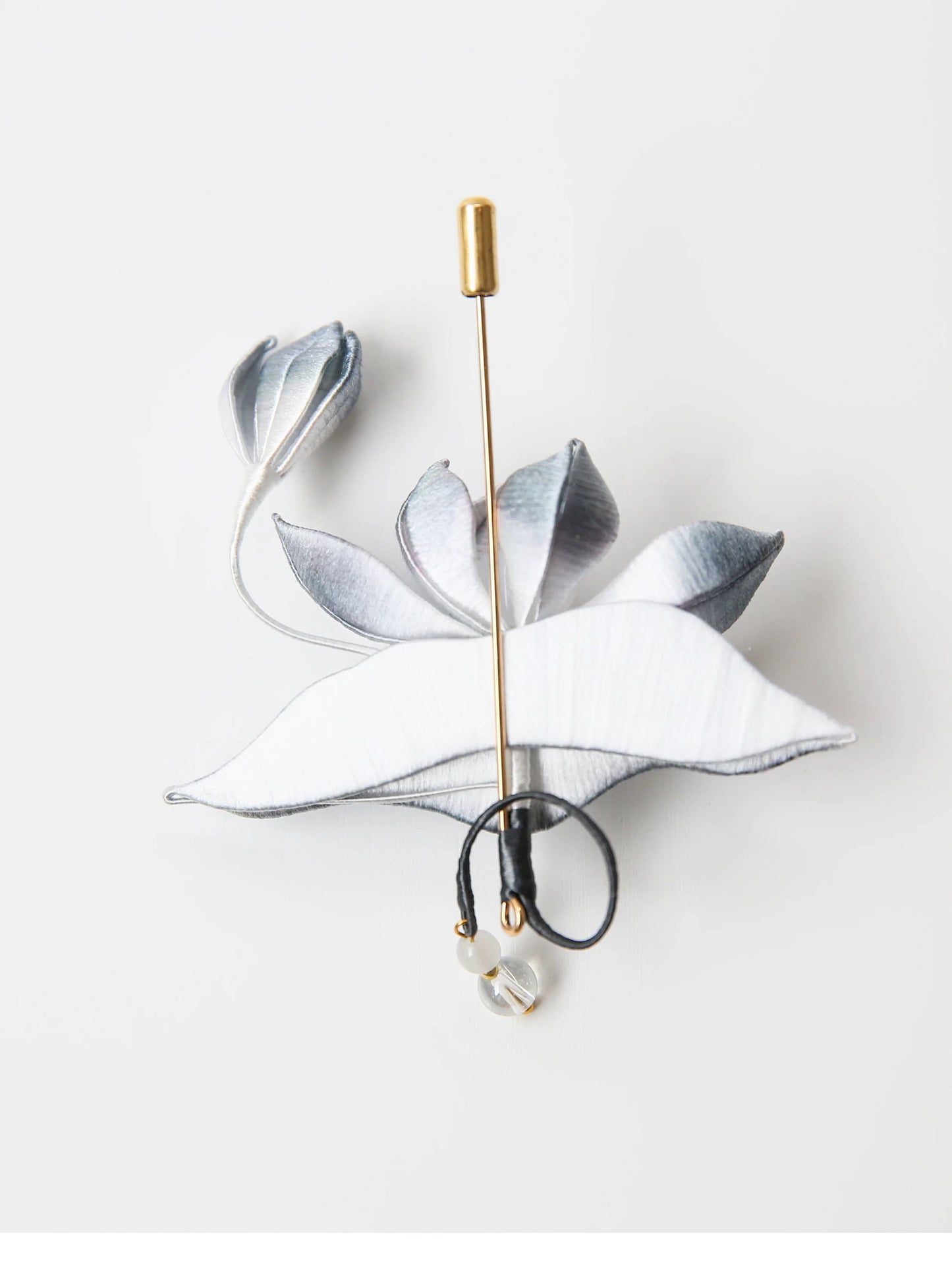 The Still Water Lotus — Handmade Embroidered Brooch