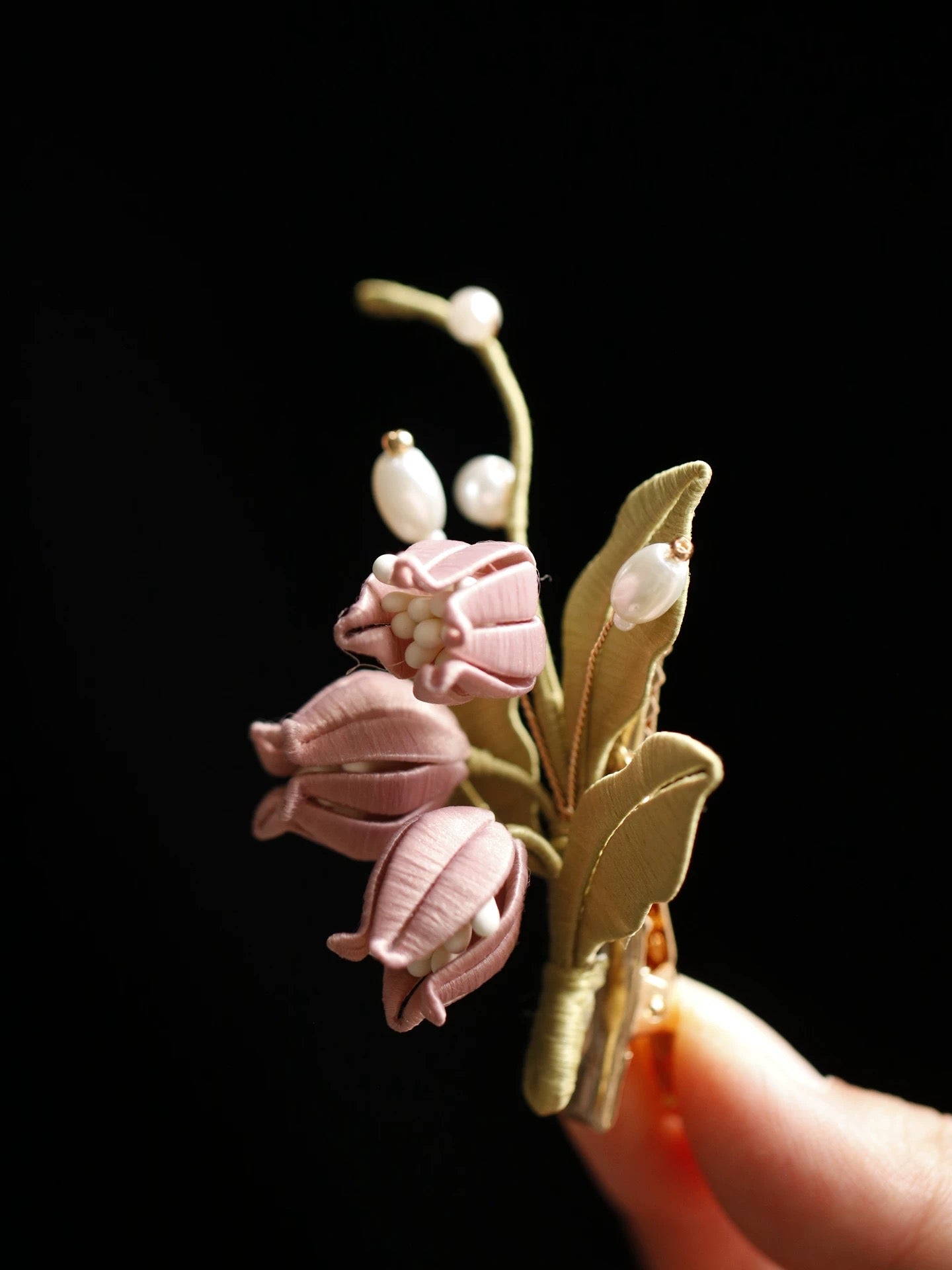 Pink Whisper Hairpiece — Traditional Silk Winding Craft