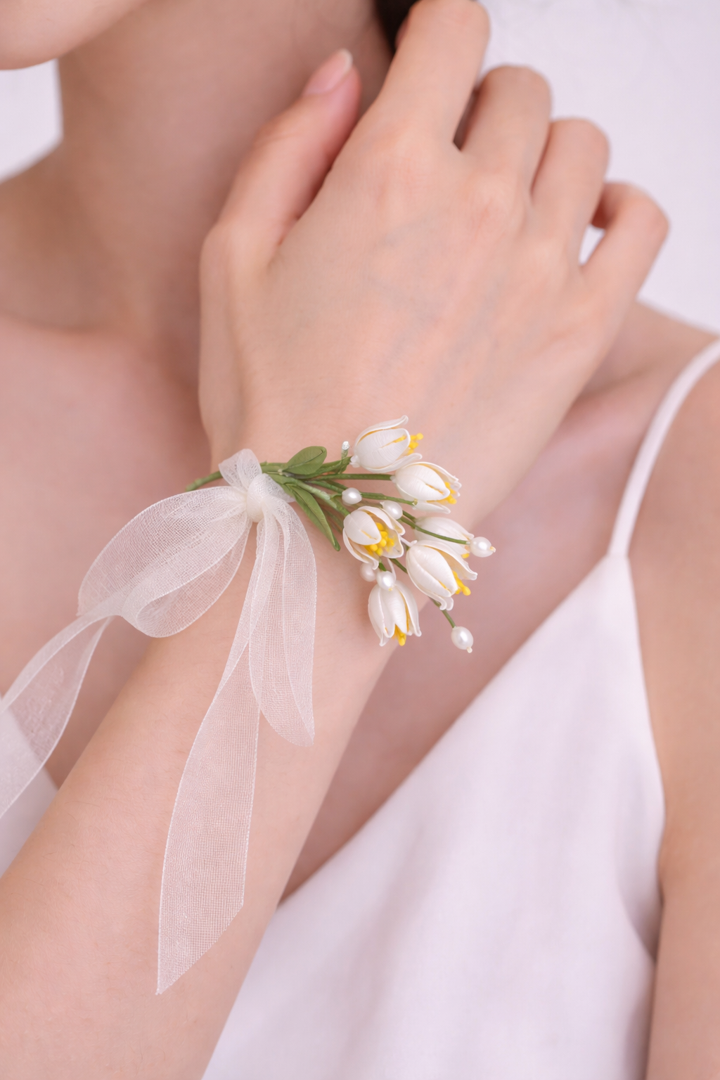 Blooming Grace Ribbon Bracelet — Threaded Bloom Collection