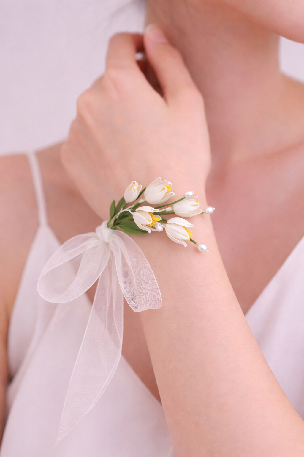 Blooming Grace Ribbon Bracelet — Threaded Bloom Collection