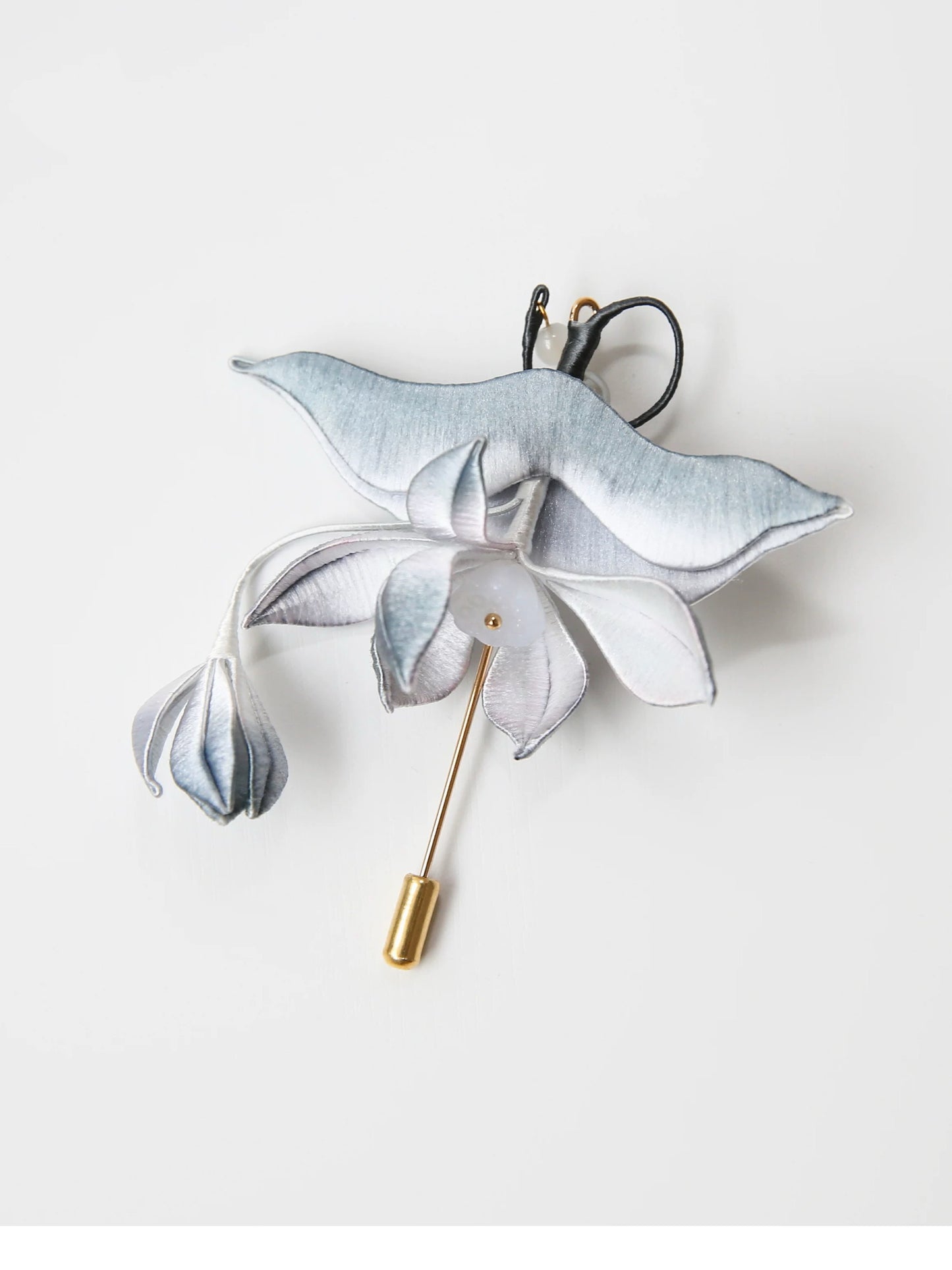 The Still Water Lotus — Handmade Embroidered Brooch