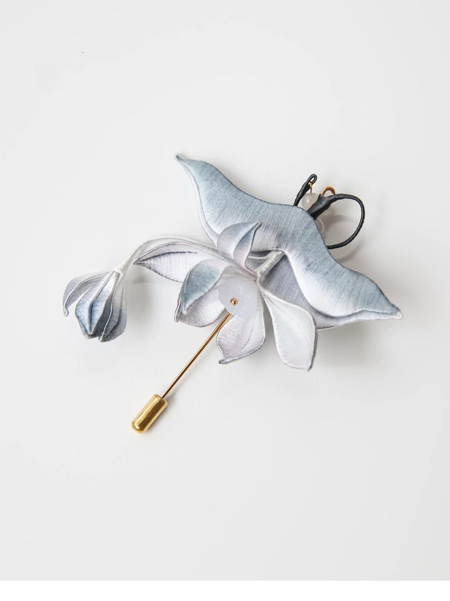 The Still Water Lotus — Handmade Embroidered Brooch