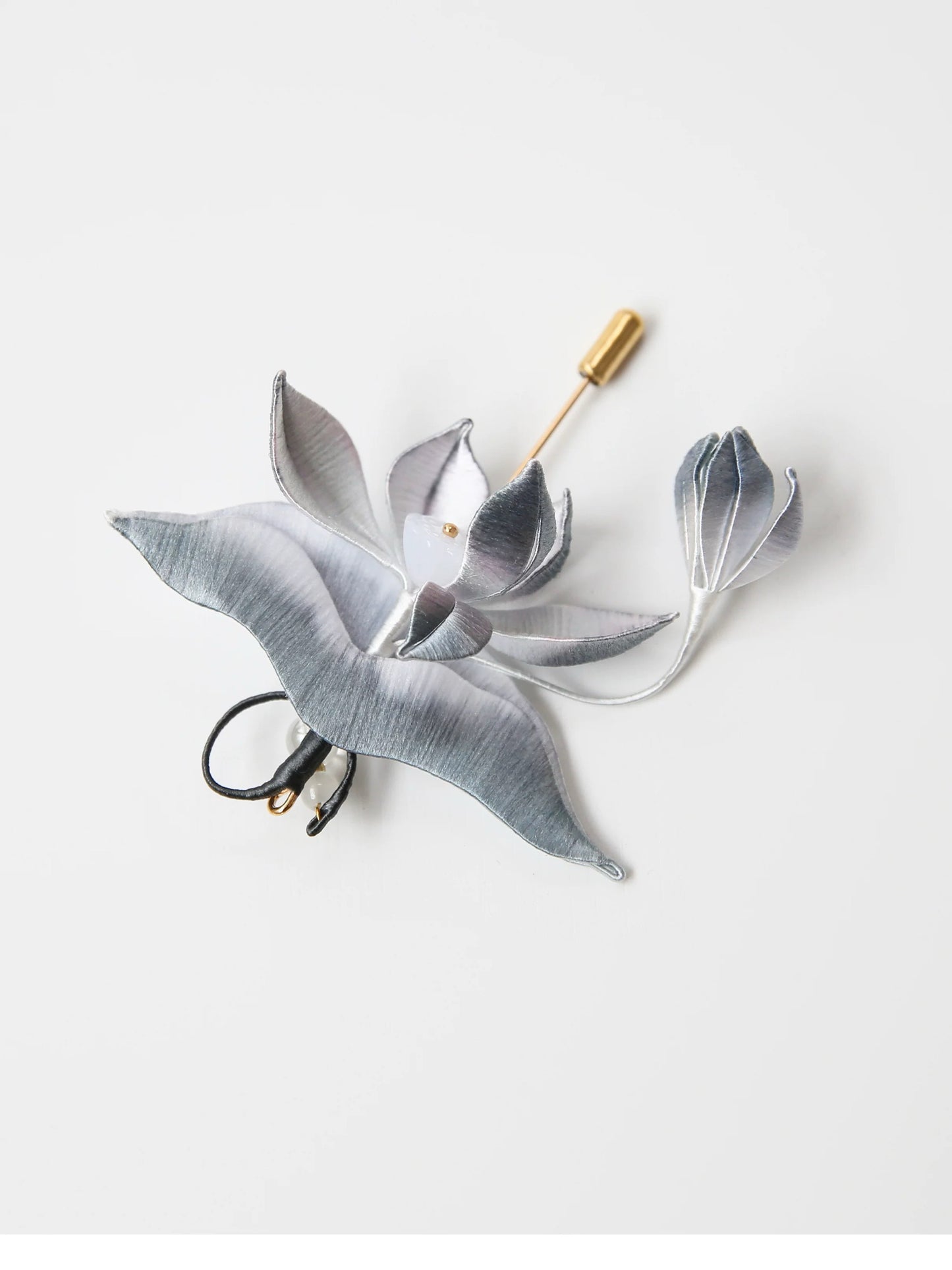 The Still Water Lotus — Handmade Embroidered Brooch