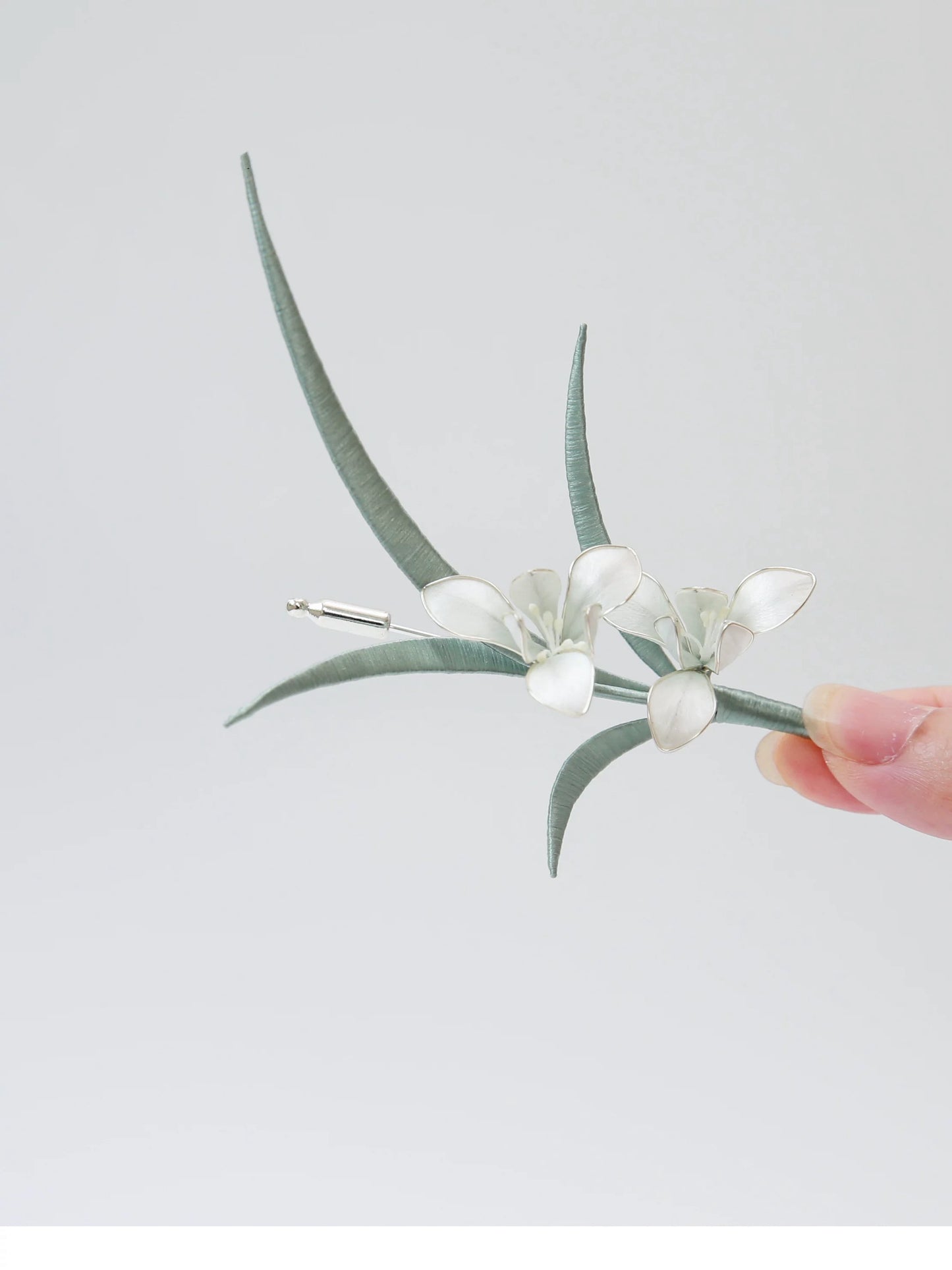 Whisper Orchid - Handmade Silk Brooch