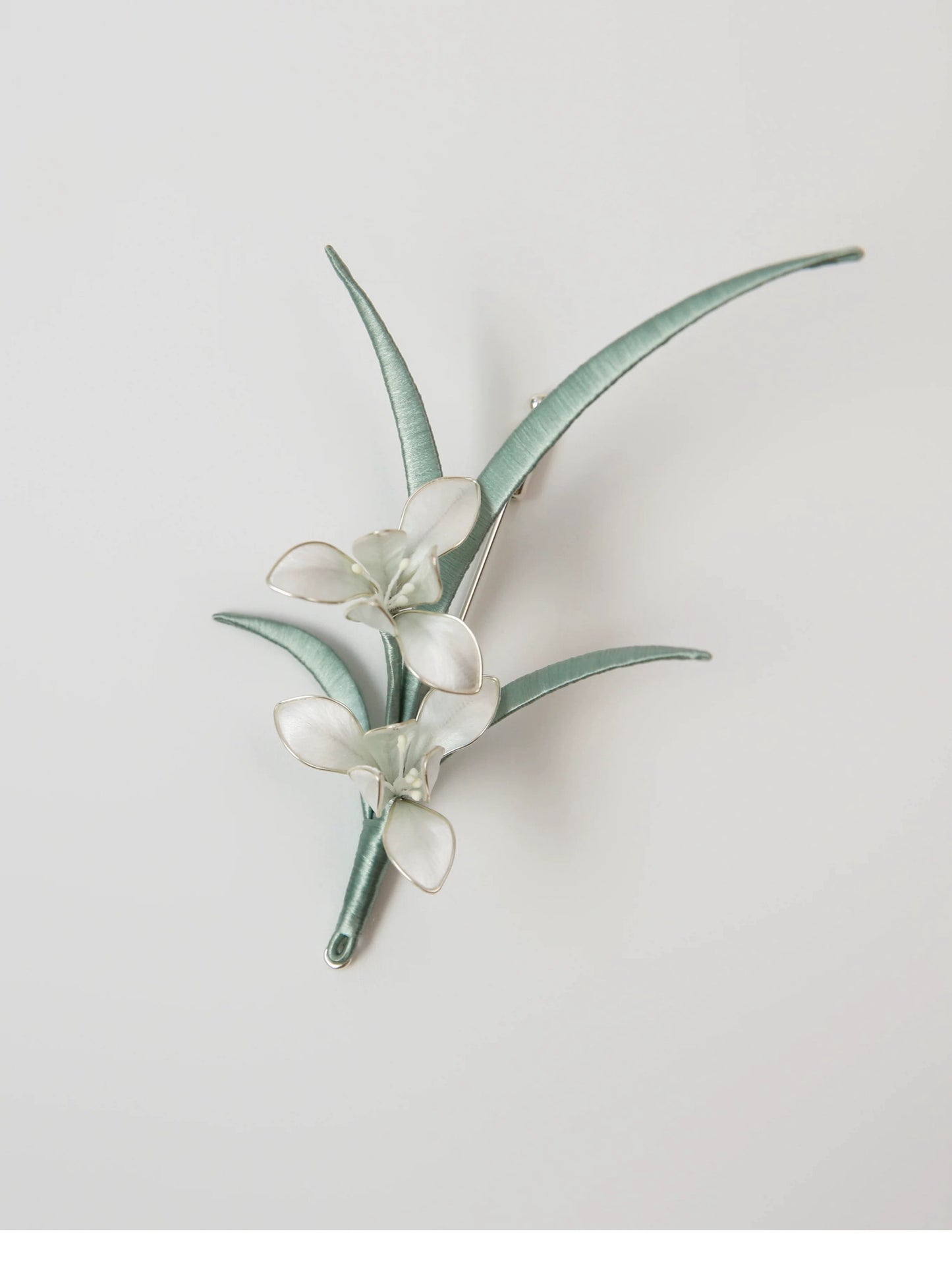 Whisper Orchid - Handmade Silk Brooch