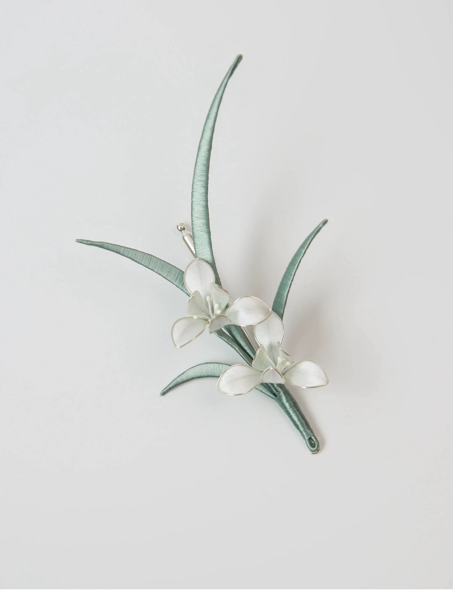 Whisper Orchid - Handmade Silk Brooch