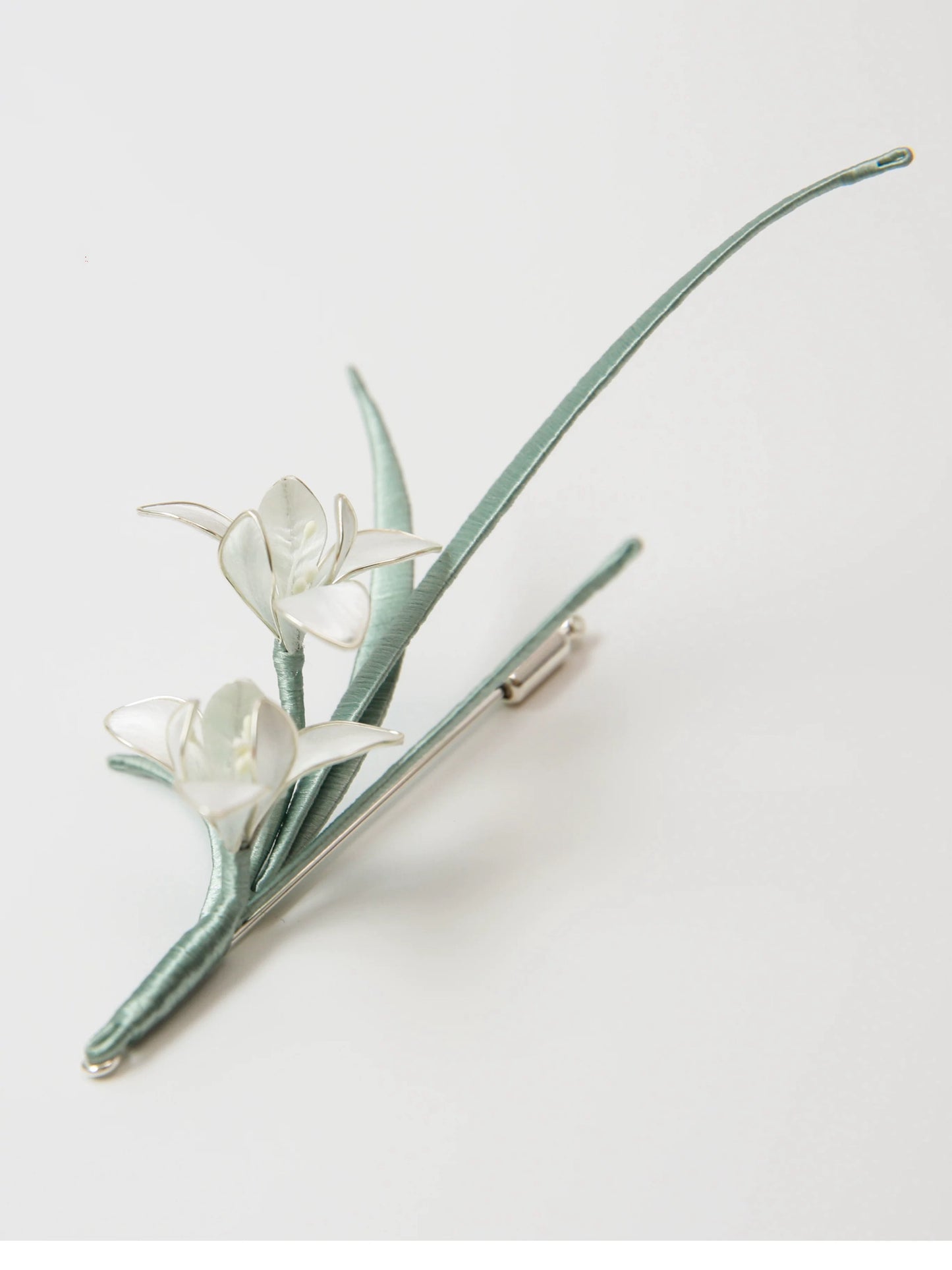 Whisper Orchid - Handmade Silk Brooch