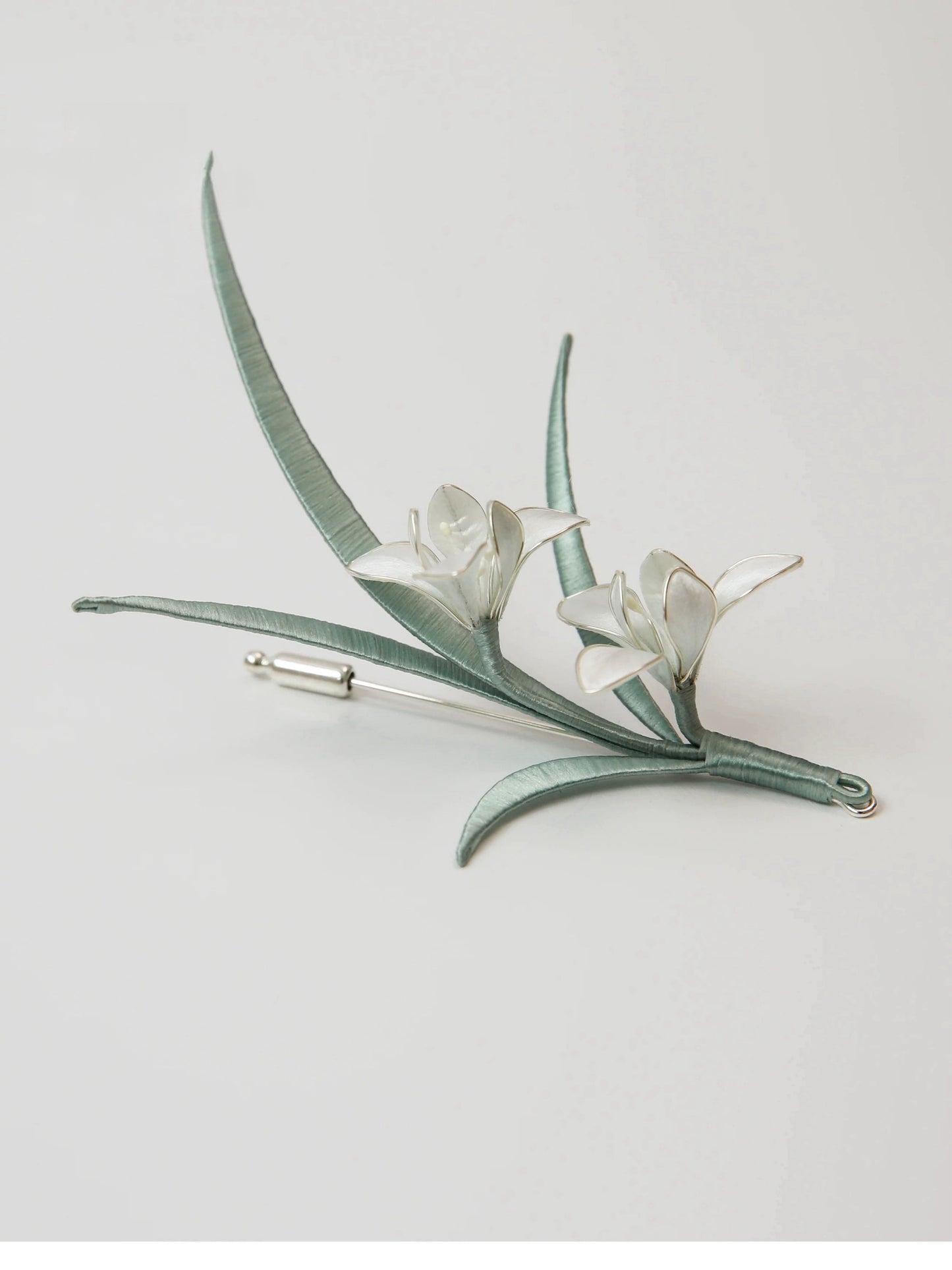 Whisper Orchid - Handmade Silk Brooch