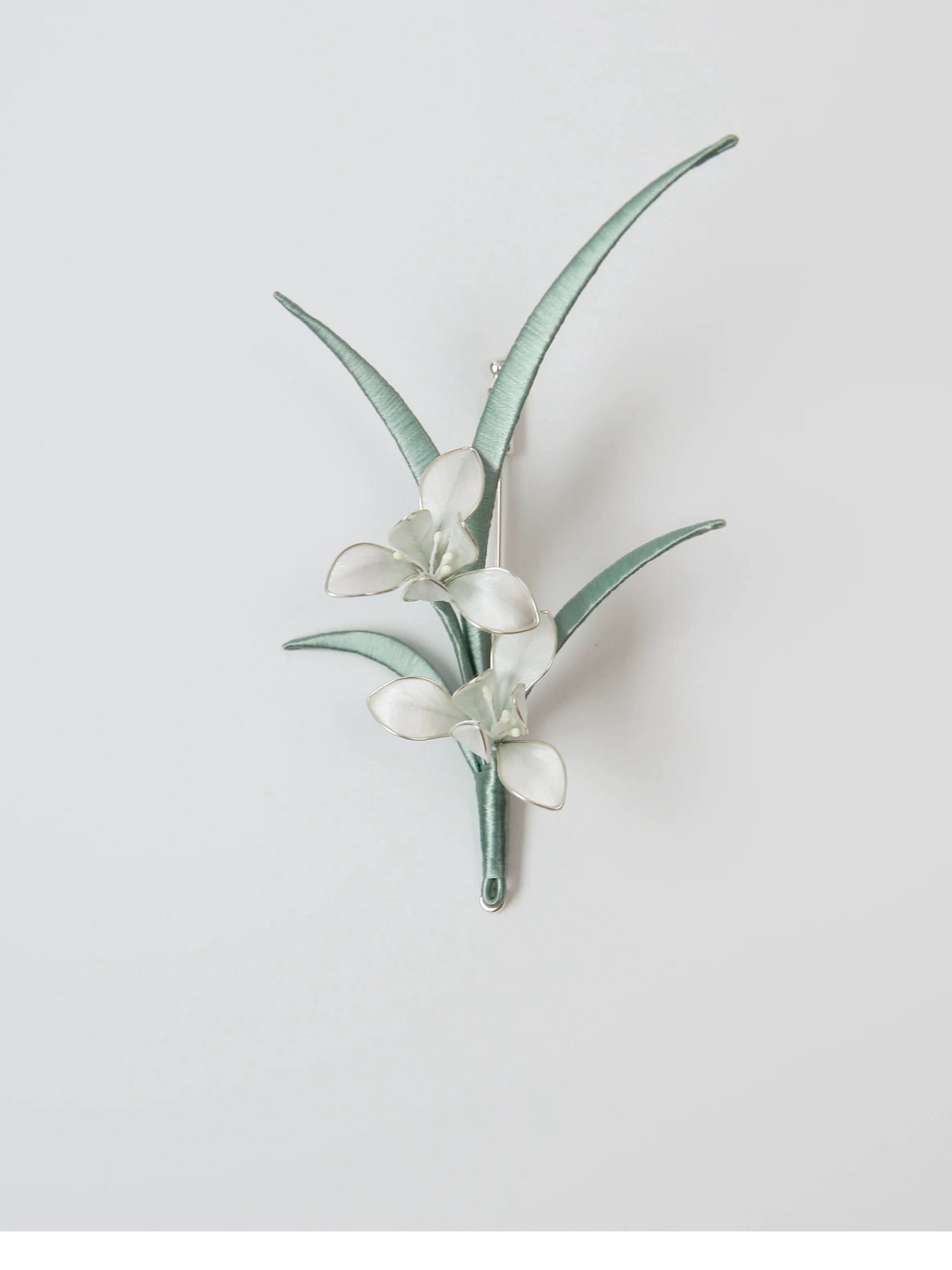Whisper Orchid - Handmade Silk Brooch