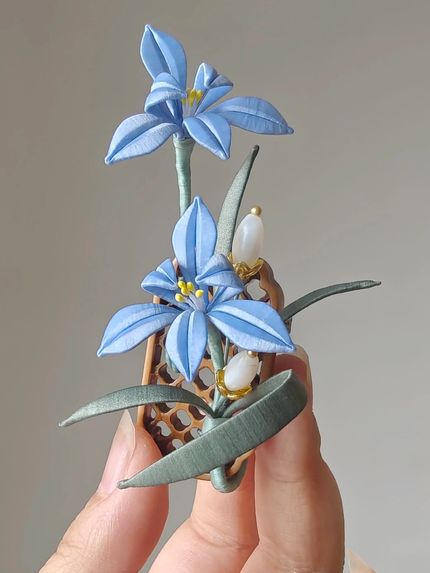 Celestial Petal — Heritage-Inspired Silk Brooch